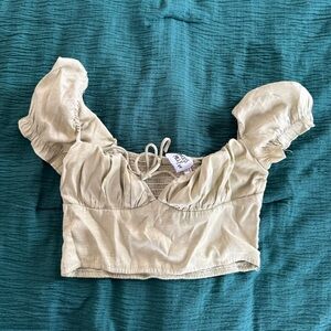 Princess Polly Green Princess Crop Top - Size 4
